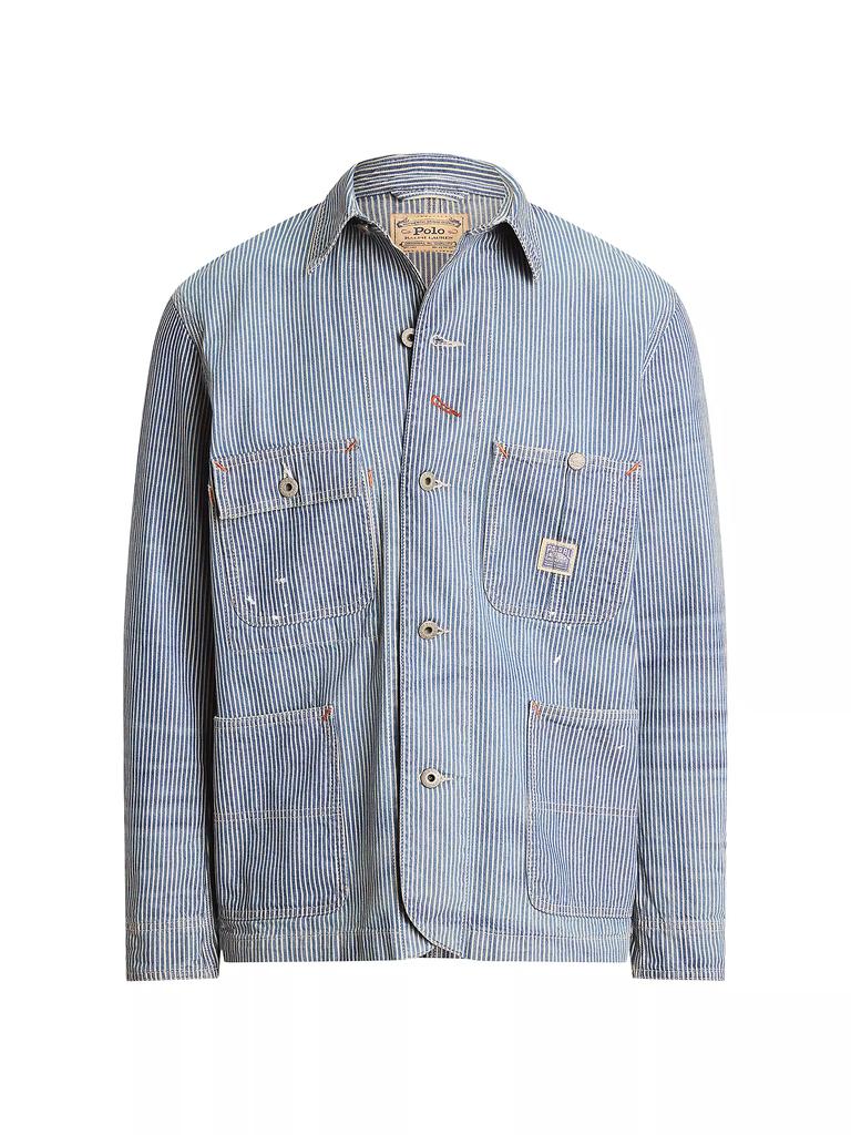 Ralph Lauren Indigo Hickory-Stripe Utility Jacket
