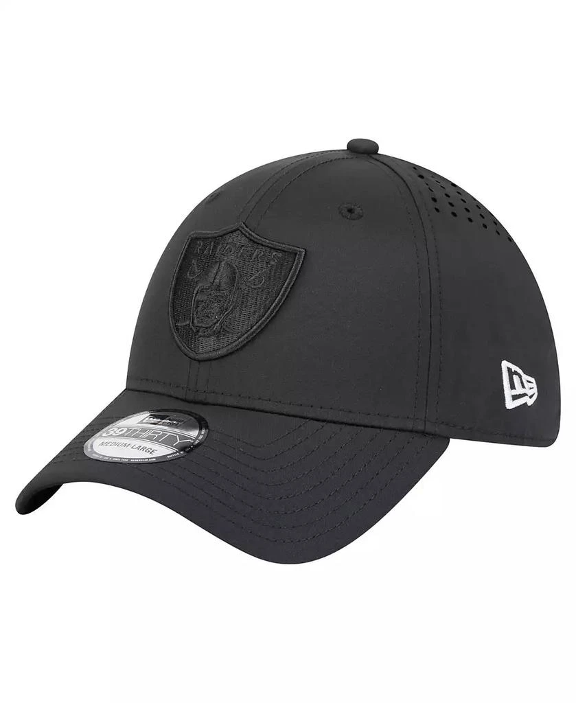 New Era Men's Black Las Vegas Raiders Hydro 39THIRTY Flex Hat 1