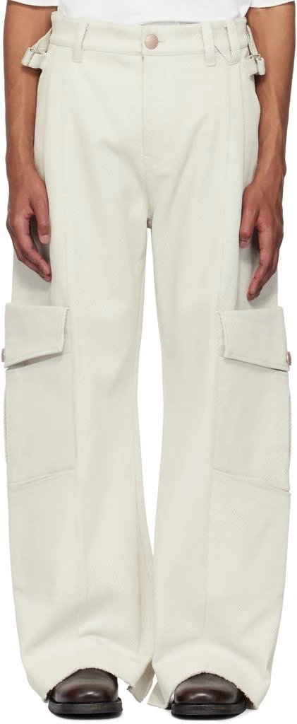 NULLUS Off-White 8-Pocket Cargo Pants 1