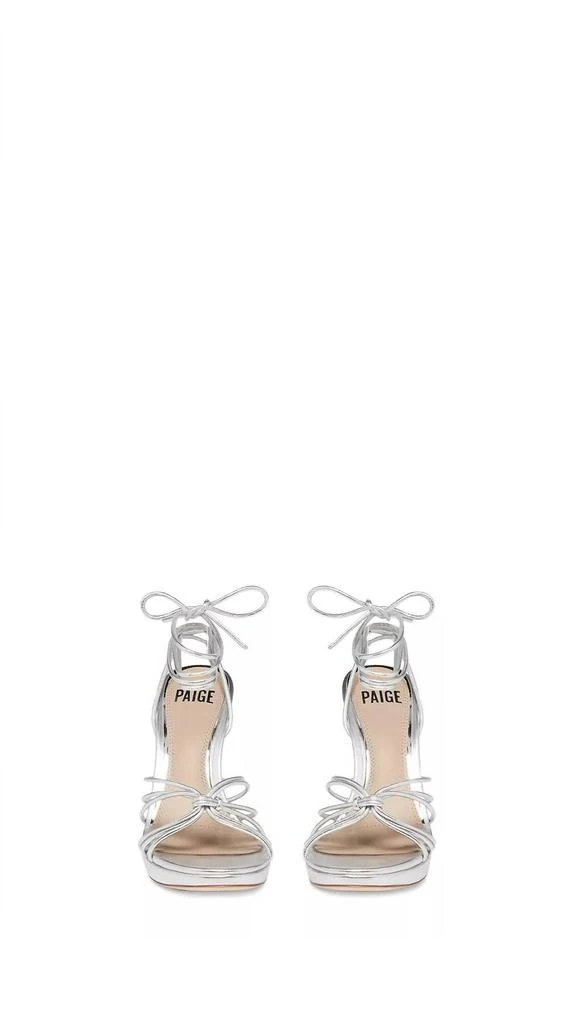 Paige Paige - Women's Denim Viola Ankle Tie Strappy High Heel Sandals 4