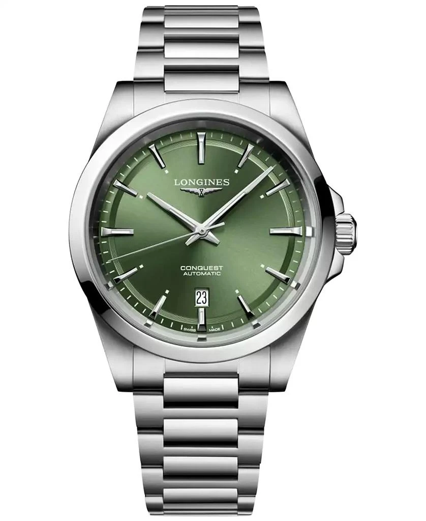Longines Men's Swiss Automatic Conquest Stainless Steel Bracelet Watch 41mm 1