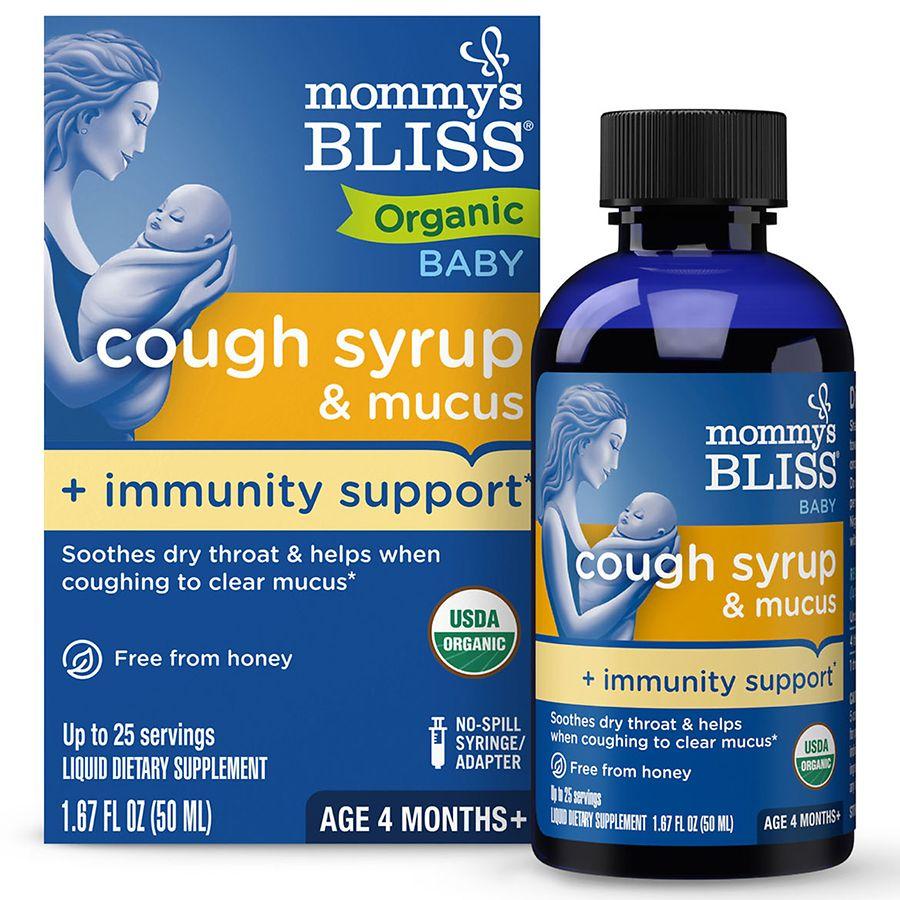 Mommy's Bliss Organic Baby Cough Syrup & Mucus Day Time + Immunity Support