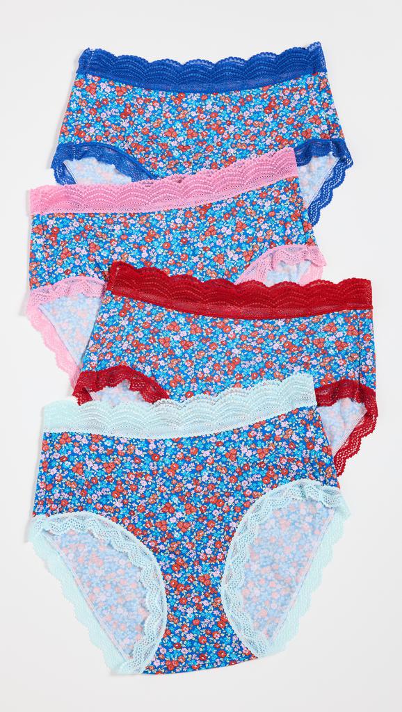 Stripe  Stare High Rise Knickers Four Pack