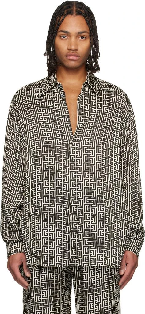 Balmain Off-White
Black Monogrammed Flowing Shirt 1