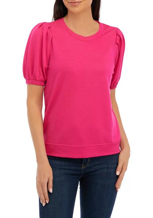 Crown & Ivy™ Ivy Womens Short Puff Sleeve T Shirt 1