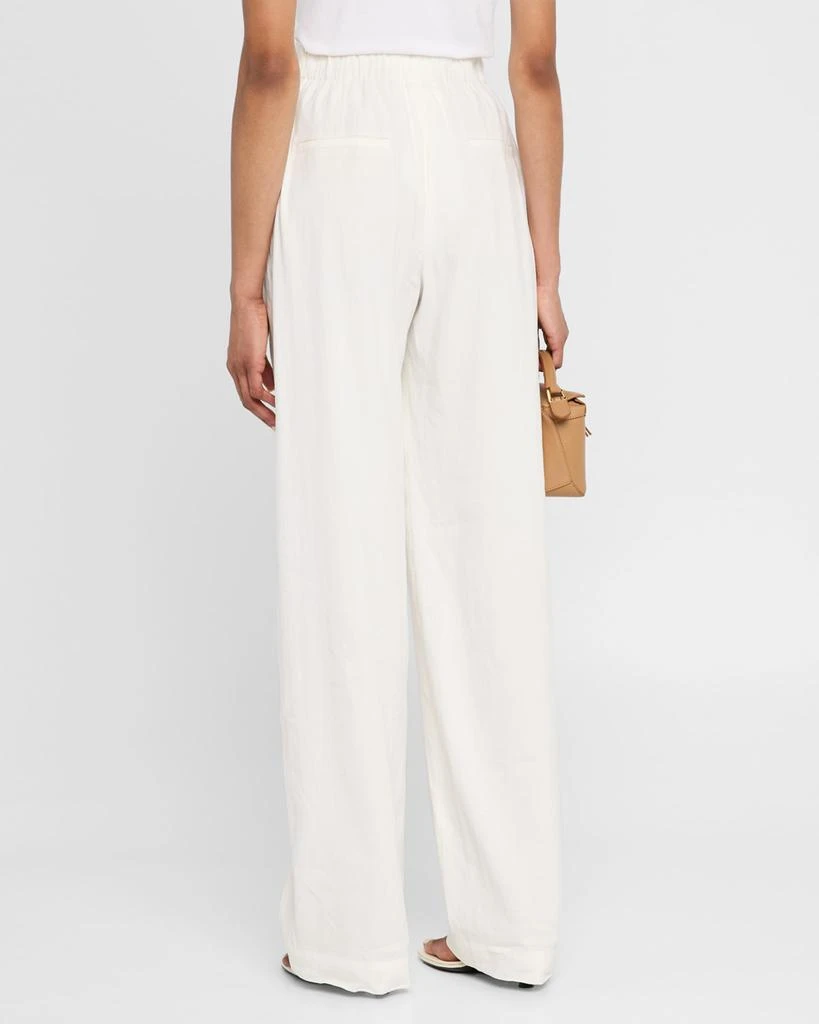 Vince High-Rise Pull-On Linen Pants 3