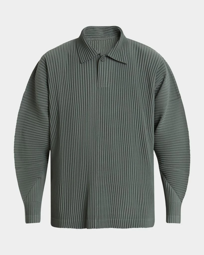 Homme Plisse Issey Miyake Men's MC October Pleated Polo Shirt 1