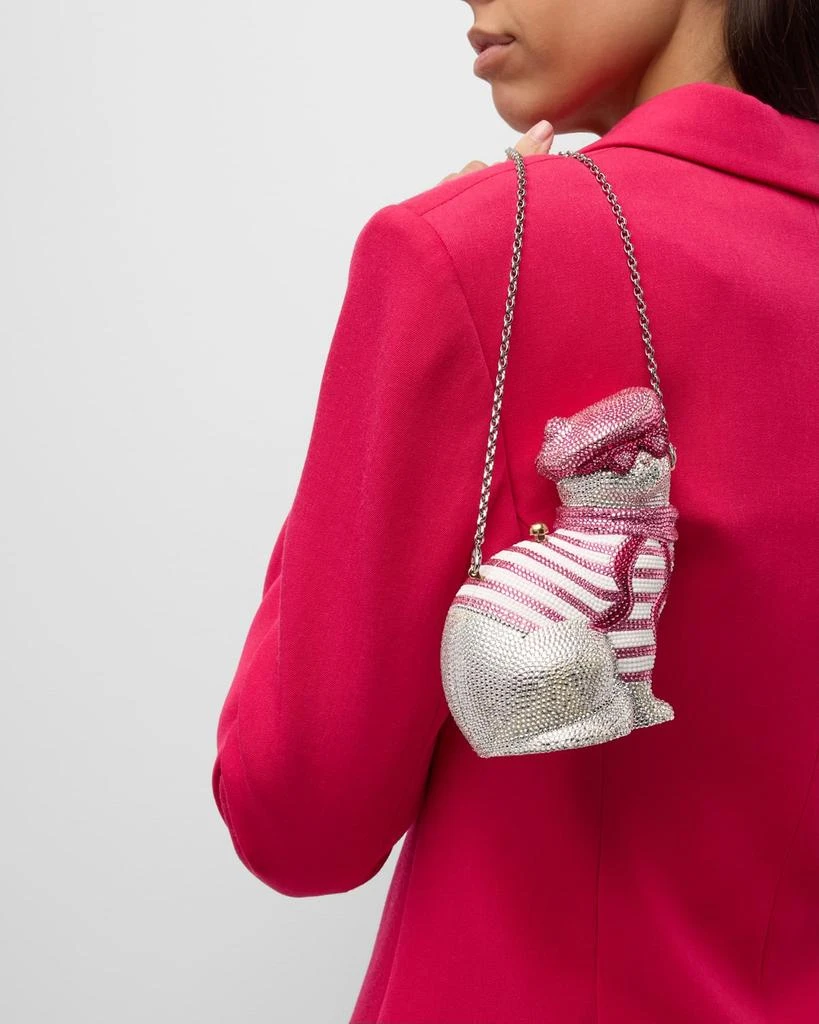 Judith Leiber Cat with Beret Crystal Clutch Bag 2