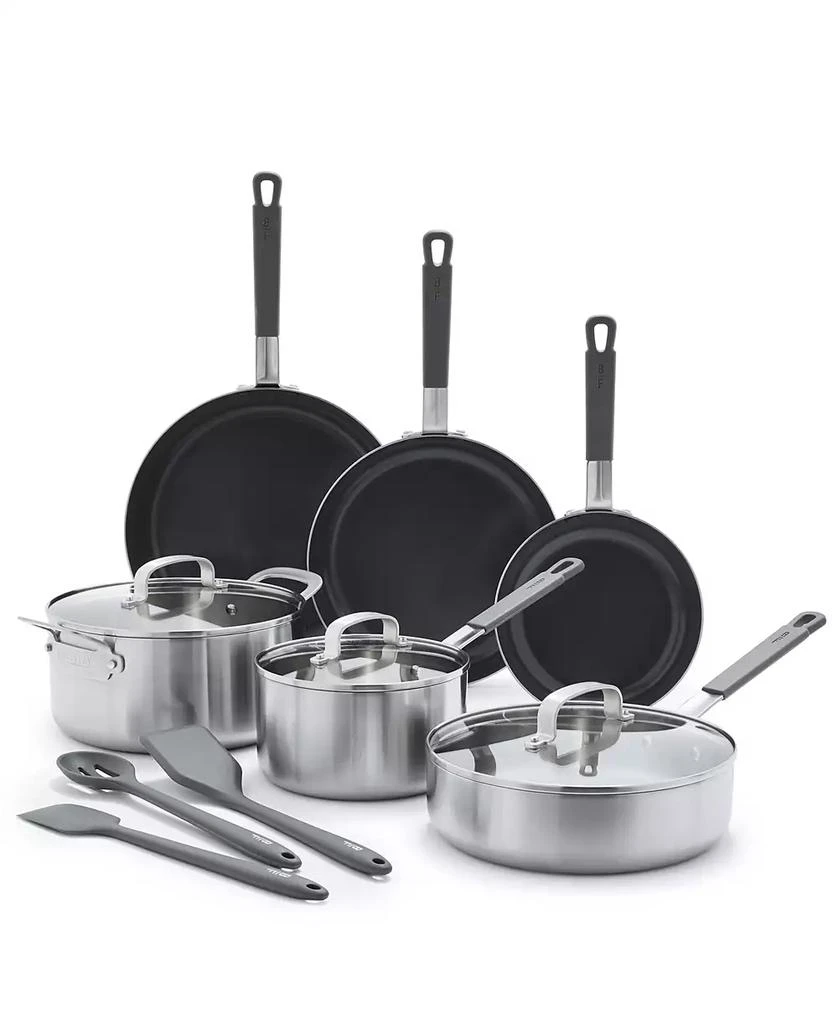 Greenpan X Bobby Flay Stainless Steel Uncoated Nonstick 12-Piece Cookware Set 1