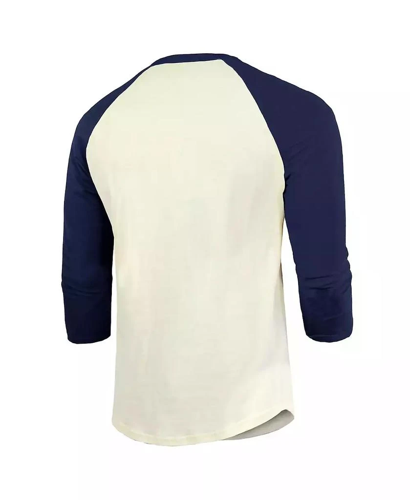 Majestic Men's Cream/Navy New York Yankees 2024 World Series Raglan Softhand 3/4-sleeve T-shirt 2