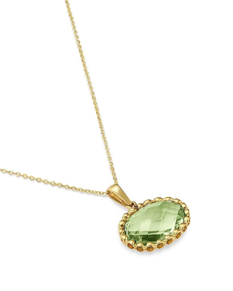Bloomingdale
s Fine Collection Prasiolite Oval Bezel Pendant Necklace in 14K Yellow Gold, 16-18" 3