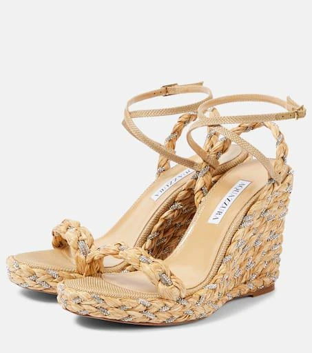 Aquazzura Costiera 120 embellished espadrille wedges 5