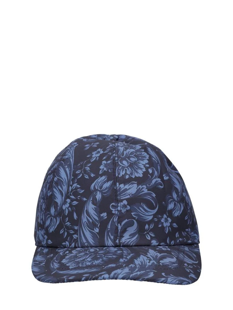 Versace Baroque Print Nylon Baseball Hat 1
