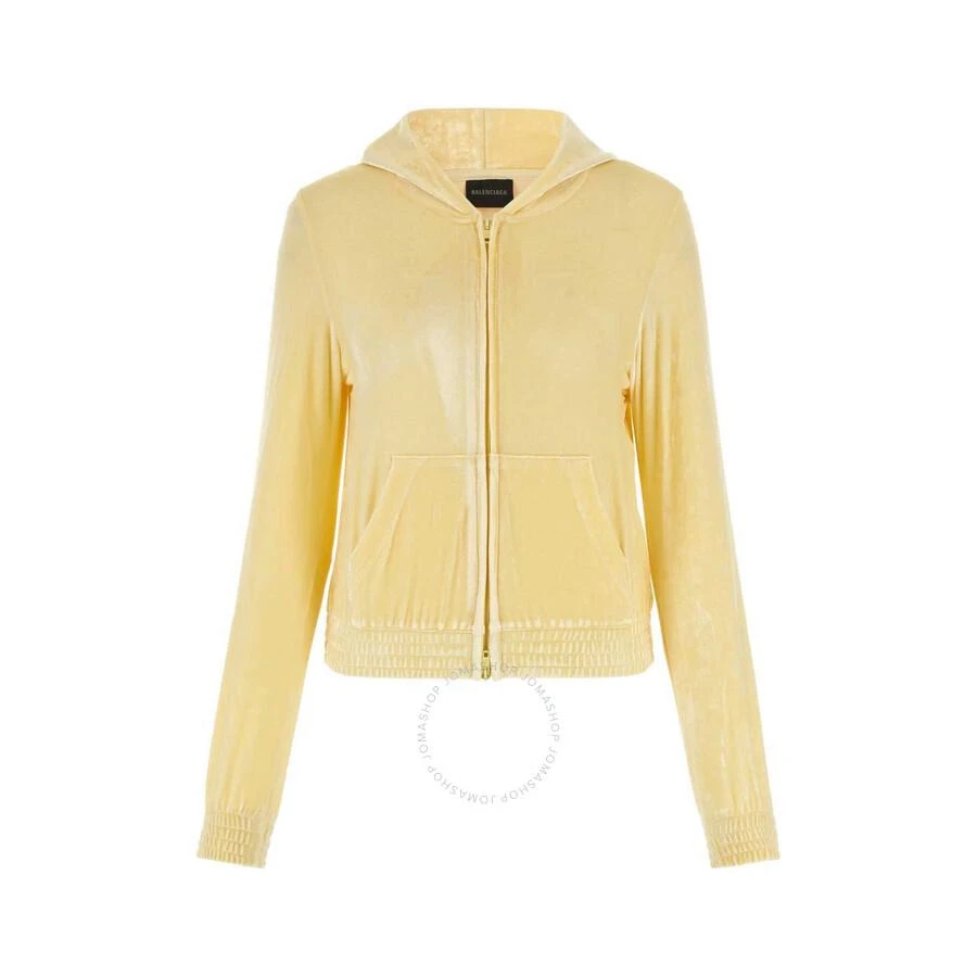 Balenciaga Ladies Cream BB Paris Zip-Up Hoodie 1