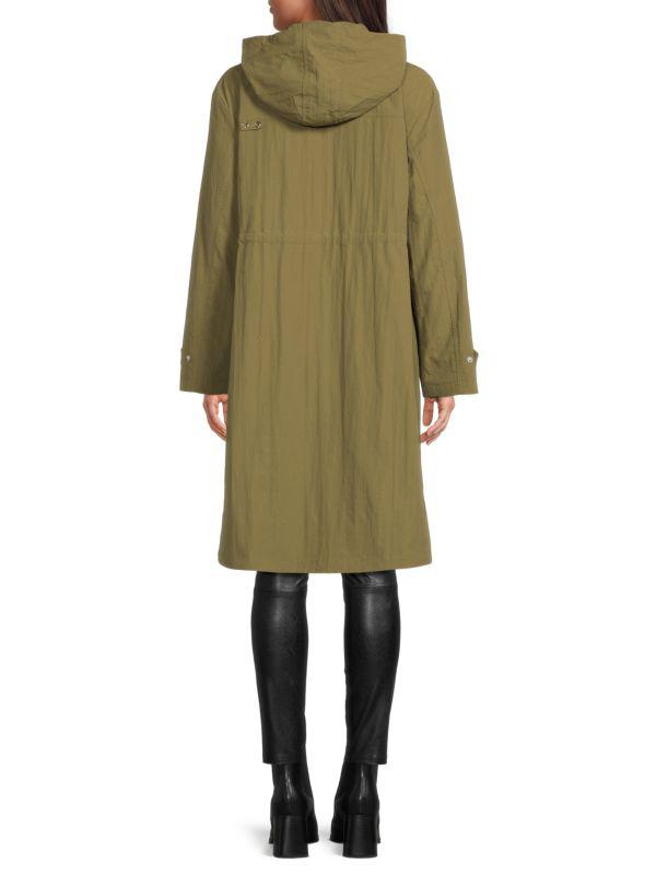 Bagatelle Longline Tie Waist Rain Coat