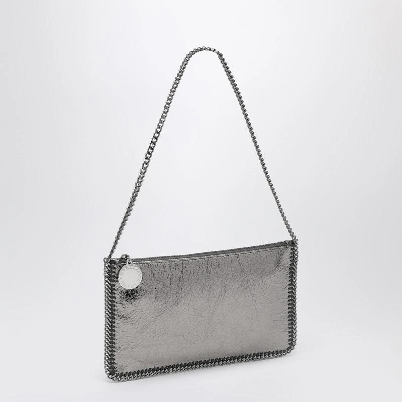 Stella McCartney Falabella Grey Metallic Clutch Shoulder Bag 3