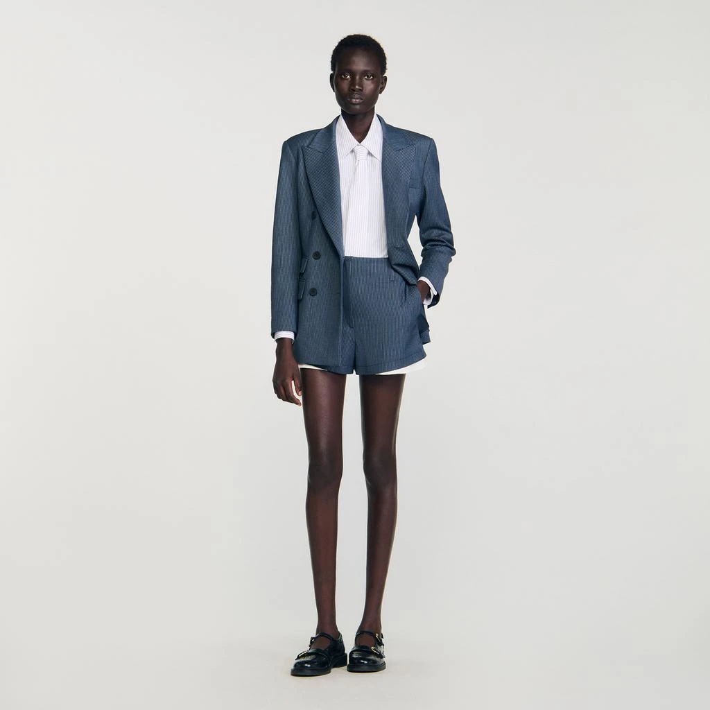 Sandro Striped layered shorts 1