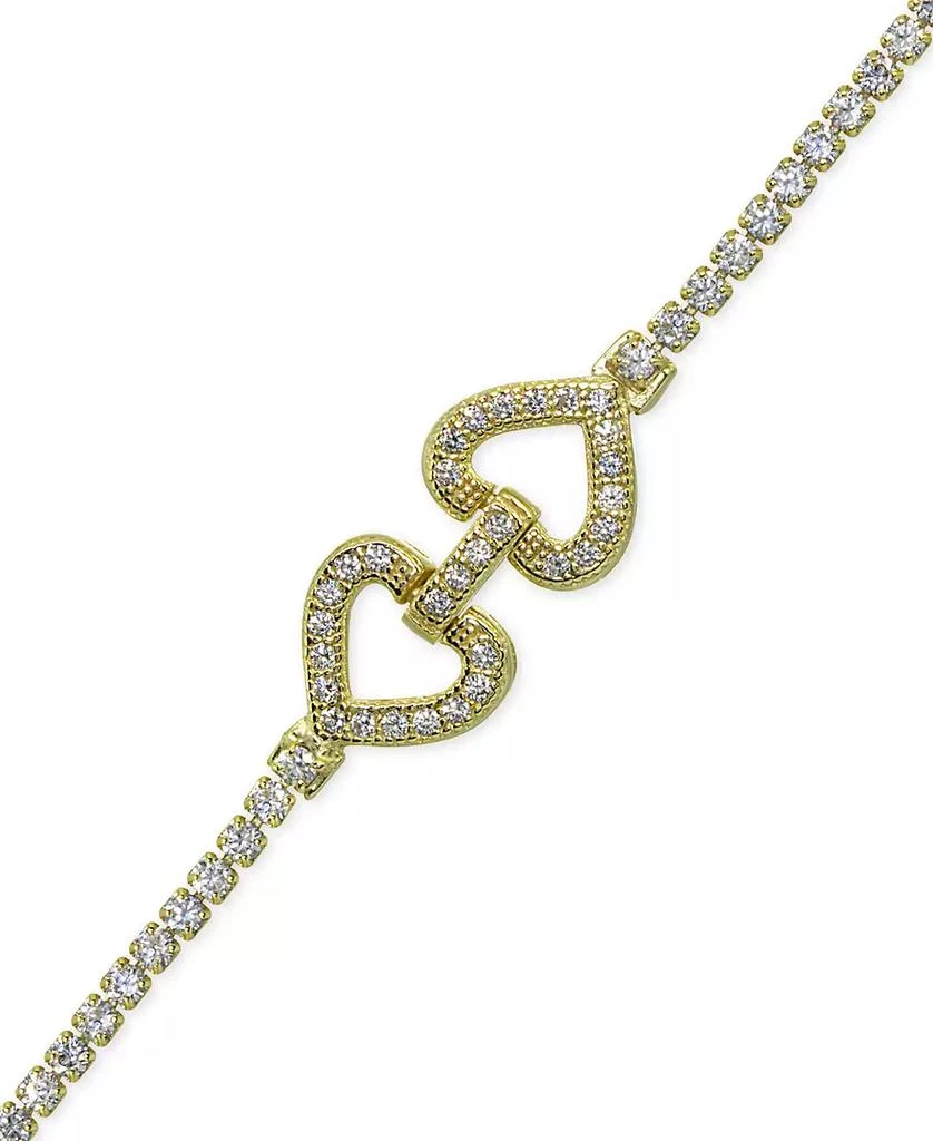 Giani Bernini Cubic Zirconia Double Heart Tennis Bracelet in Sterling Silver, Created for Macy's 2
