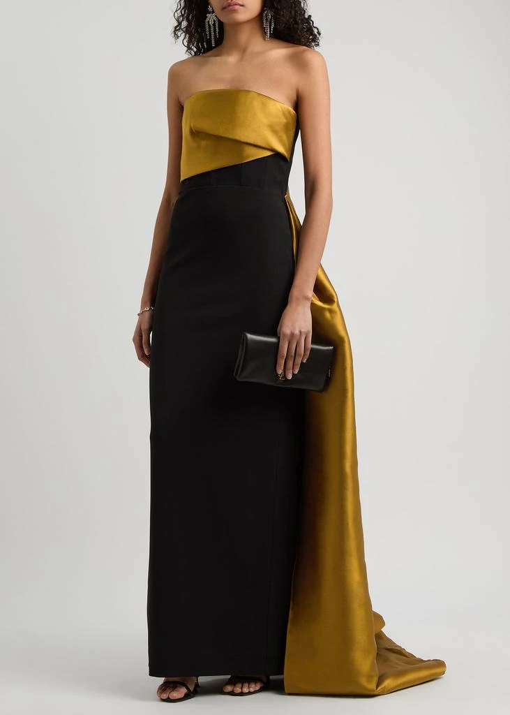 SOLACE LONDON Kinsley draped strapless gown 4