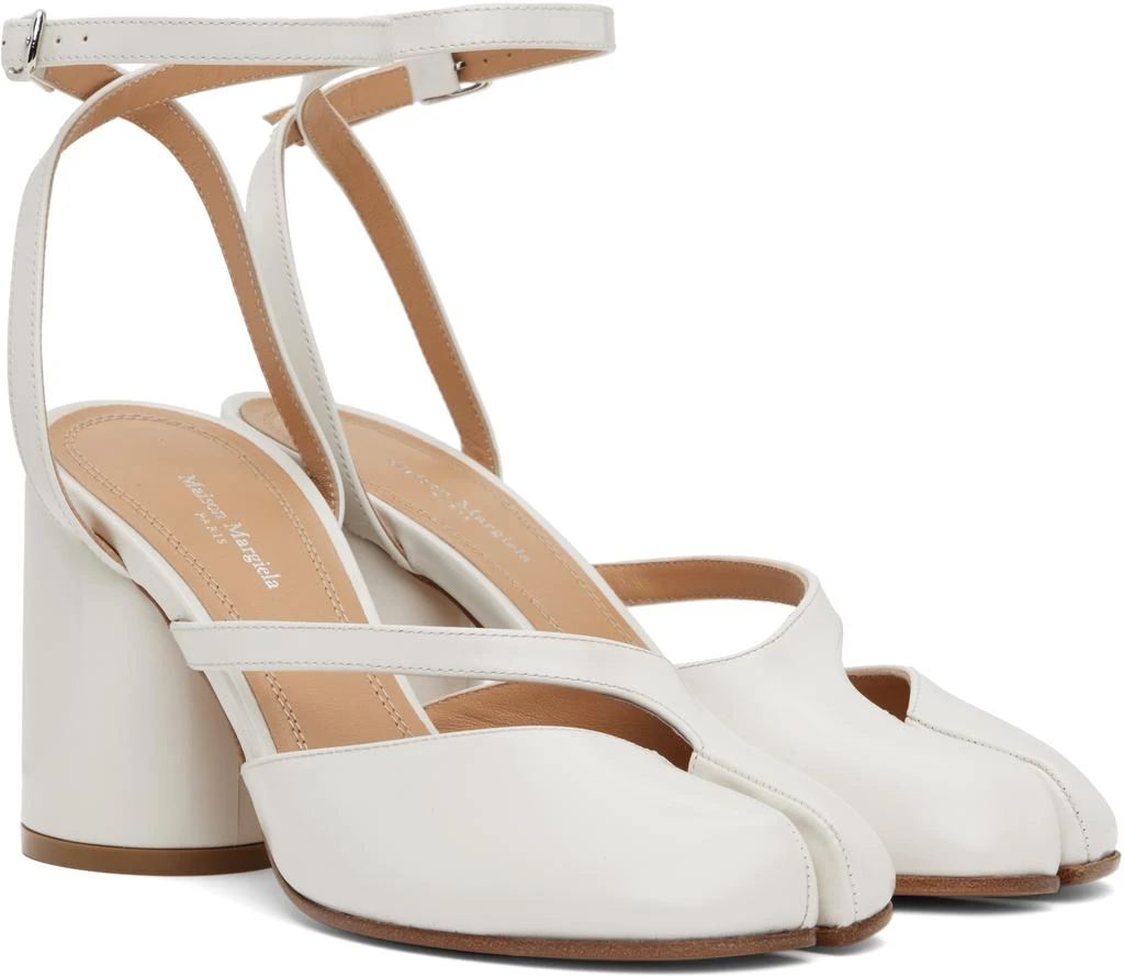 MAISON MARGIELA Off-White Tabi Pump Sandal Heels 4
