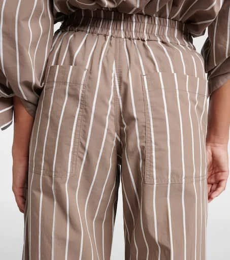 Brunello Cucinelli Striped cotton-blend wide-leg pants 6