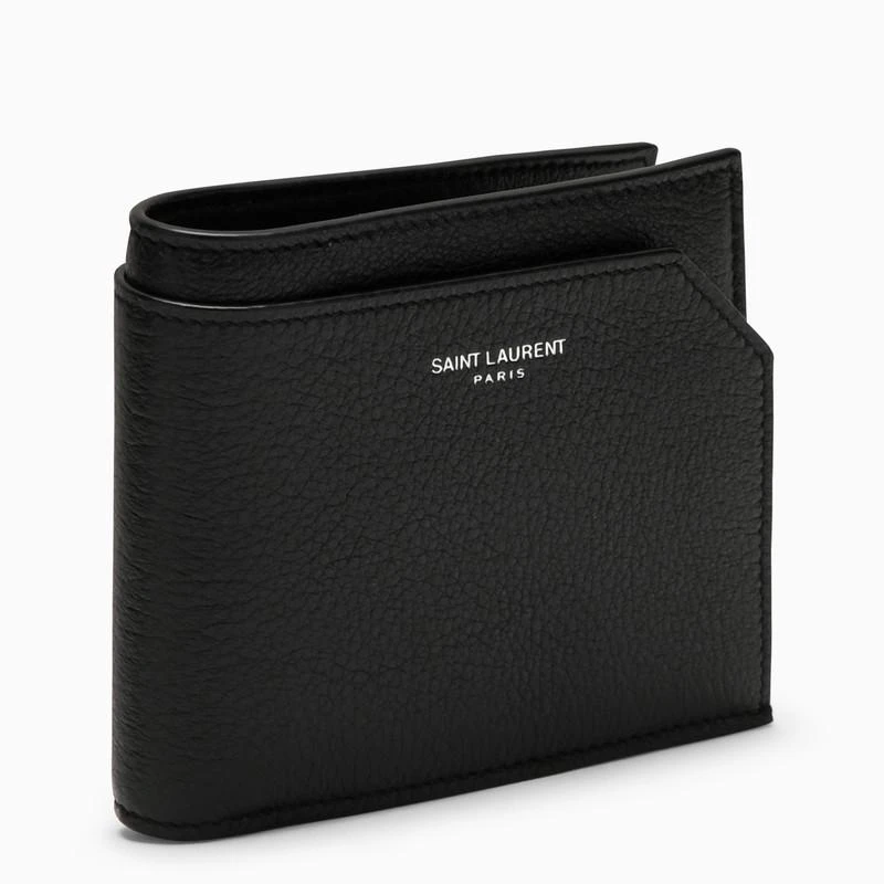 Yves Saint Laurent Black grained leather East/West wallet with coin purse 1