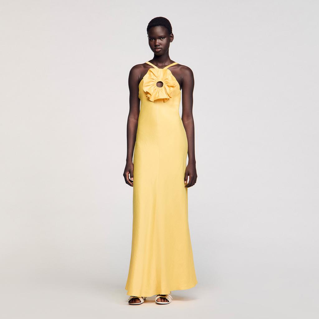 Sandro Ruffled maxi dress