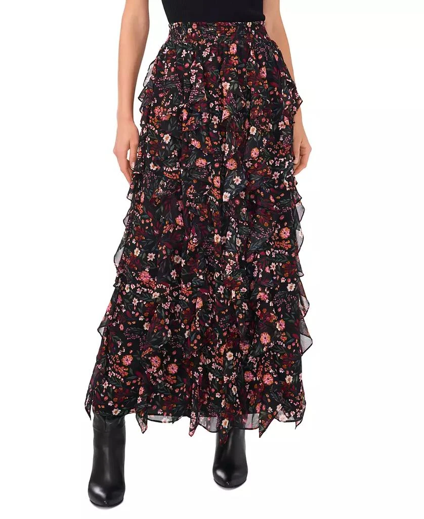 1. State Women's Ruffled Floral-Print Maxi Skirt 1