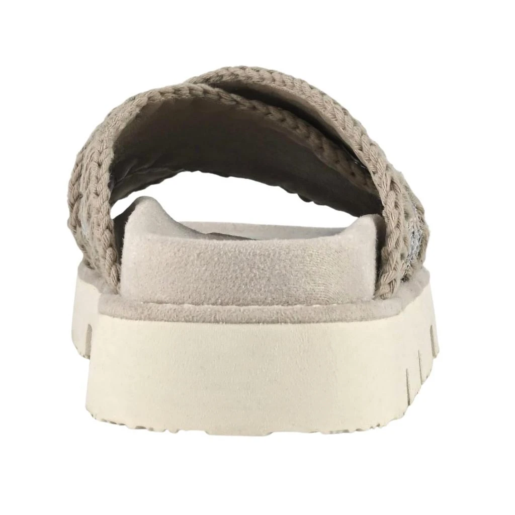 Mou Bio Criss-Cross Leather Sandal In Gold 2