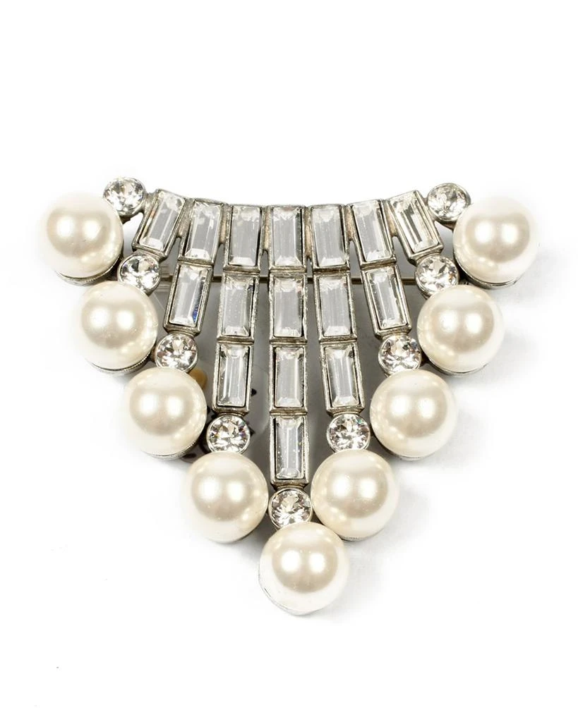 BEN-AMUN Crystal Baguette & Pearly Brooch 1