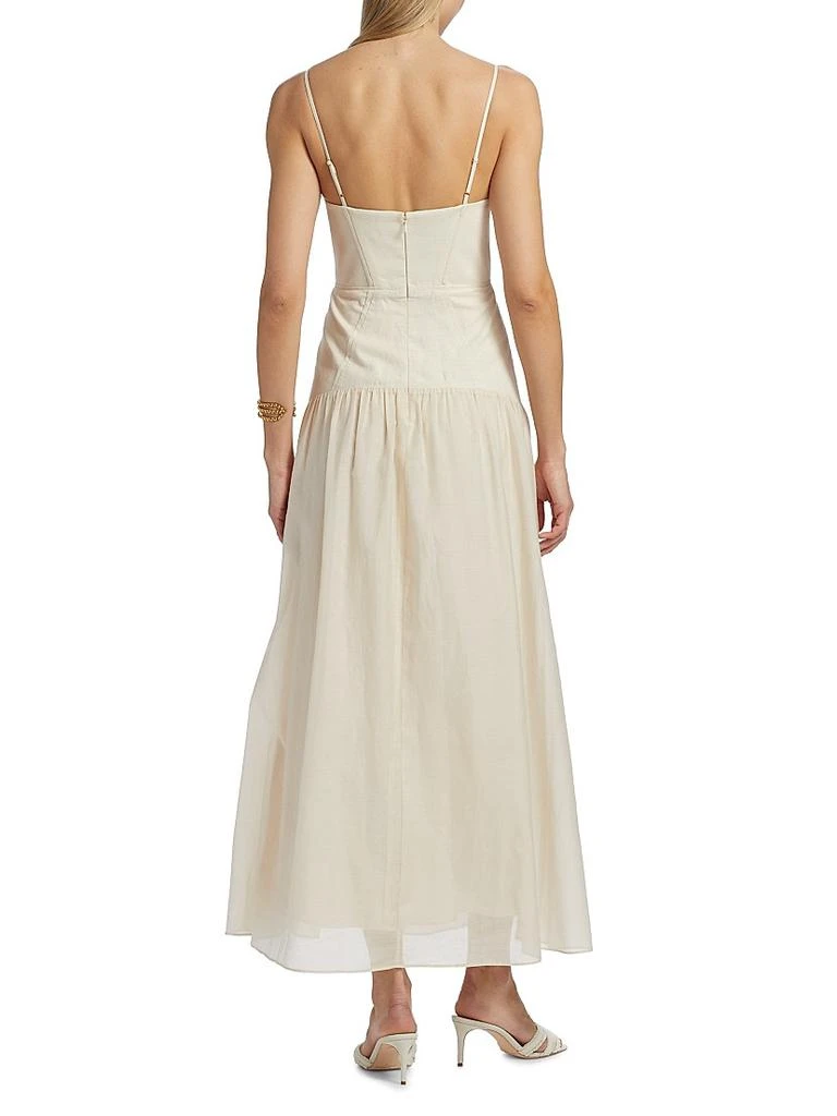 white christmas dresses Bow Tie Back Jacquard Corset Cami Dress, Ivory / Xs main image 1