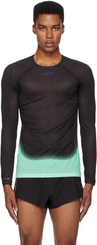 Soar Running Black & Blue Race Base Layer T-shirt 1