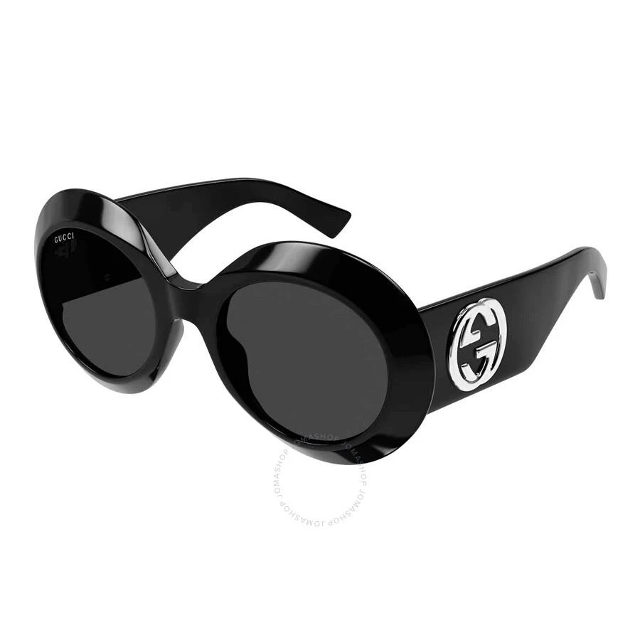 GUCCI GREY ROUND LADIES SUNGLASSES. Gucci Grey Round Ladies Sunglasses GG0416SK 002 55  main image 4