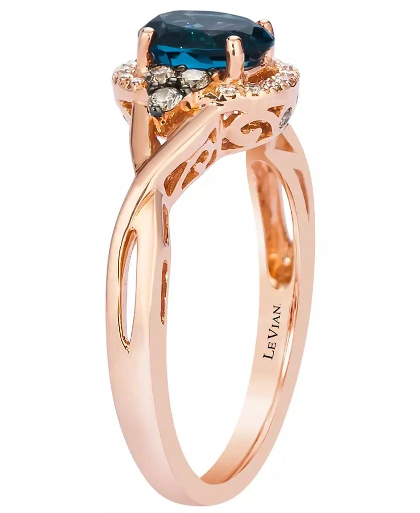 Le Vian London Blue Topaz (.70 ct. t.w.), Chocolate Diamond (.13 ct. t.w.) and Chocolate Diamond Ring (.13 ct. t.w.) in 14k Strawberry Gold 3
