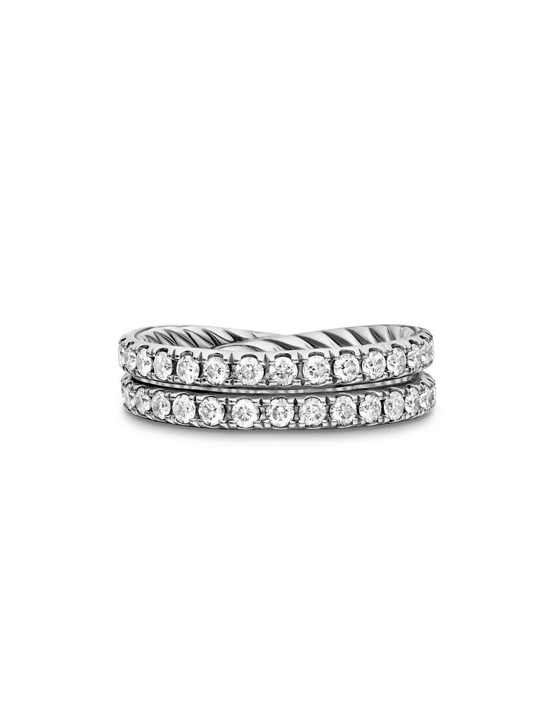 David Yurman DY Crossover Band Ring in Platinum 5