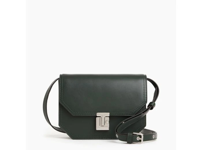 le tanneur Petit sac bandoulière Rose en cuir lisse 1