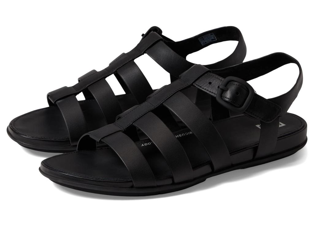 FitFlop Gracie Rubber-Buckle Leather Fisherman Sandals