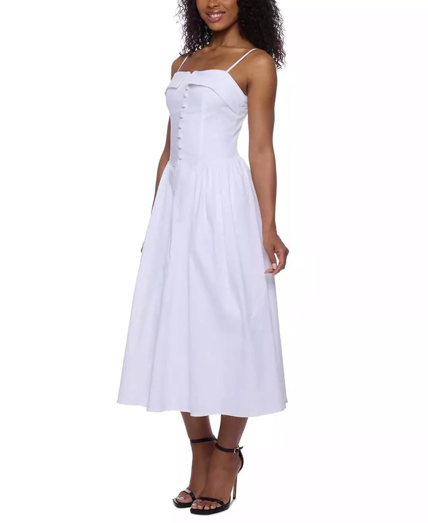 Alex & Sophia Juniors' Sleeveless Straight-Neckline Midi Dress 3
