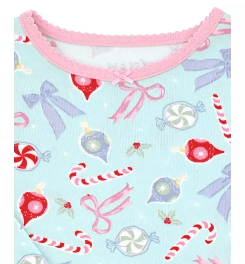 Max 
Olivia Girls 12M-5T 3-Piece Snug Fit Holiday Pajama and Sock Set 3