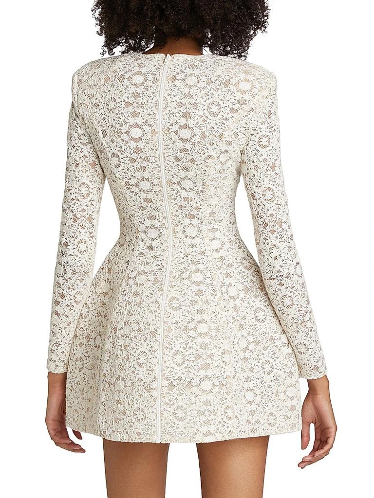 BRONX AND BANCO Courtney Blanc Lace Bow Minidress 5