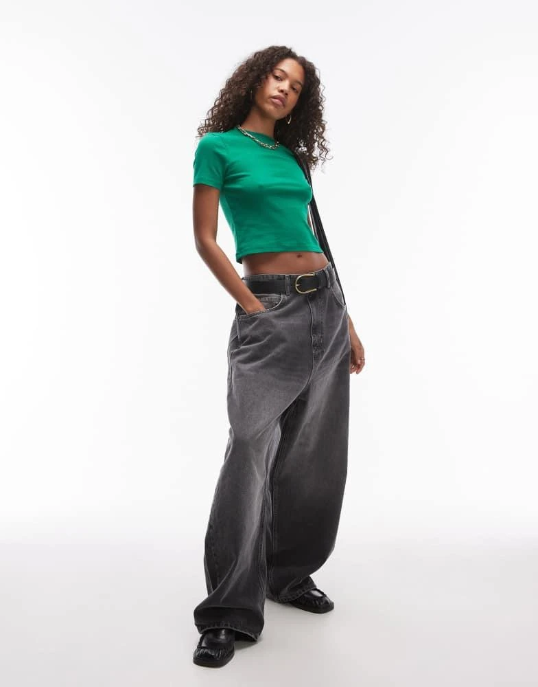 Topshop Topshop shrunken everyday tee in bright green 3
