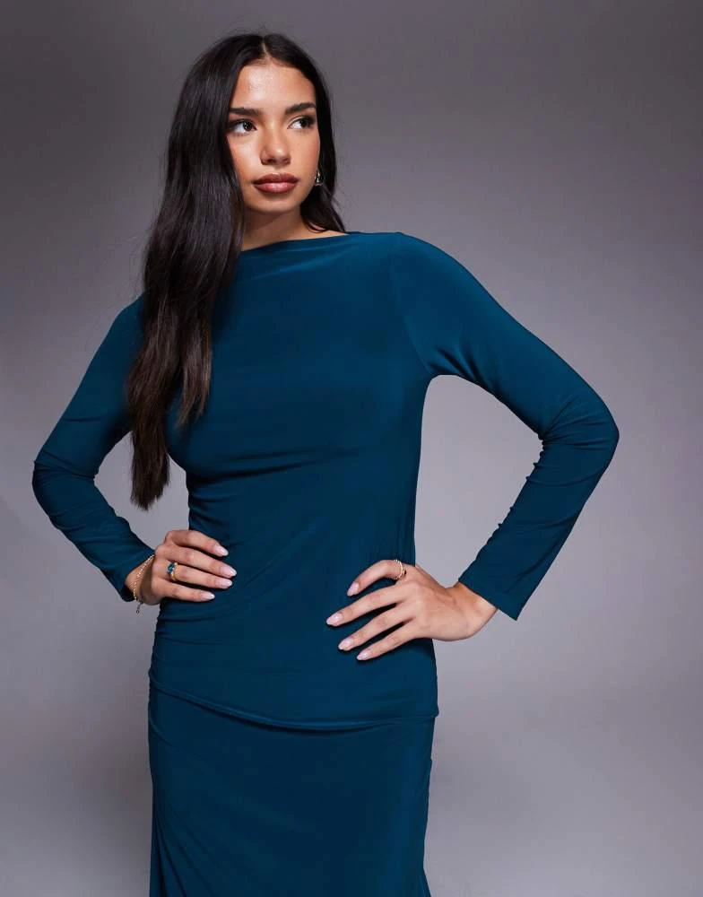 asos a line dress ASOS: Green Open-Back A-Line Dress | Sz 8 | Length:34" | Sleeveless