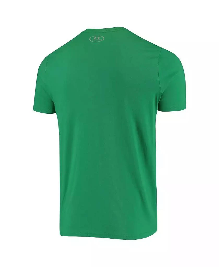 Under Armour Men's Kelly Green Notre Dame Fighting Irish Wordmark Logo Performance Cotton T-shirt 4