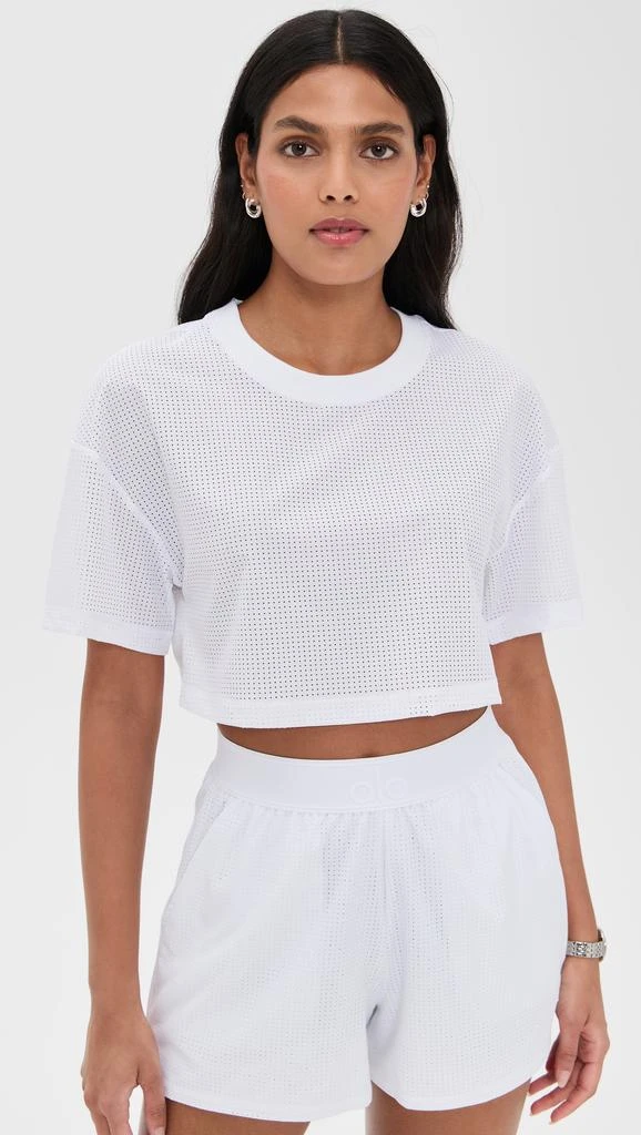 Alo Mesh Cropped Mirage Tee 7