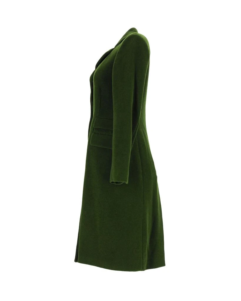 loro piana Loro Piana Buttoned Long Coat in Green Wool 2