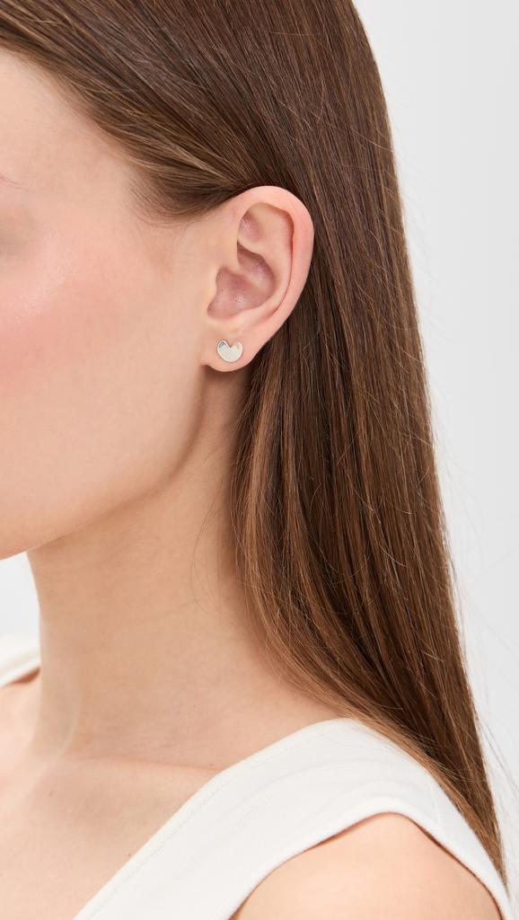 AGMES Sculpted Heart Studs