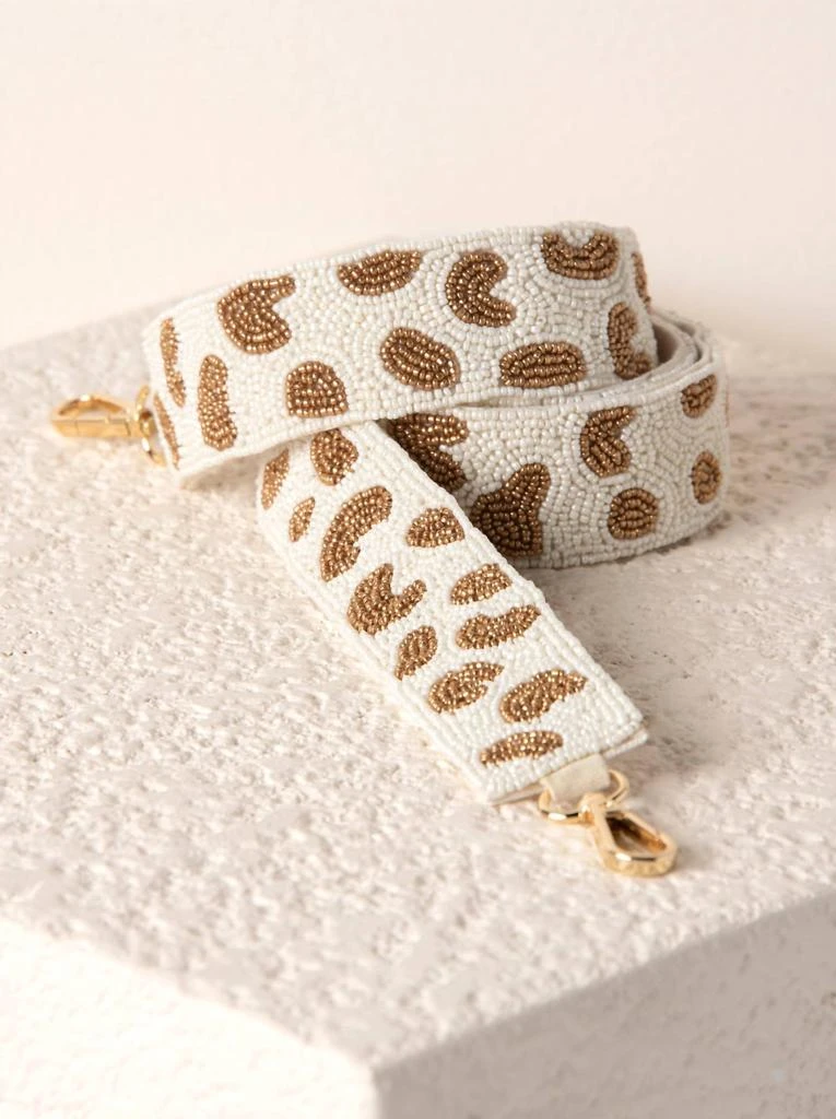 Shiraleah Women's Animal Patter Beaded Bag Strap In Gold 2