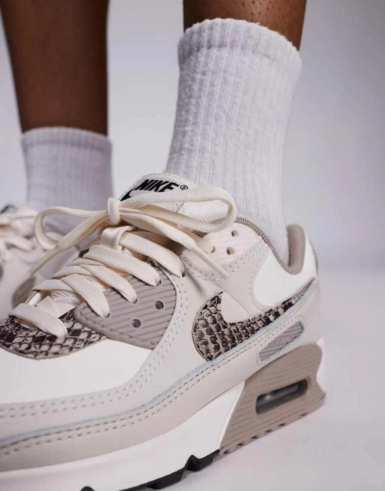 NIKE Nike Air Max 90 snakeskin trainers in brown 4