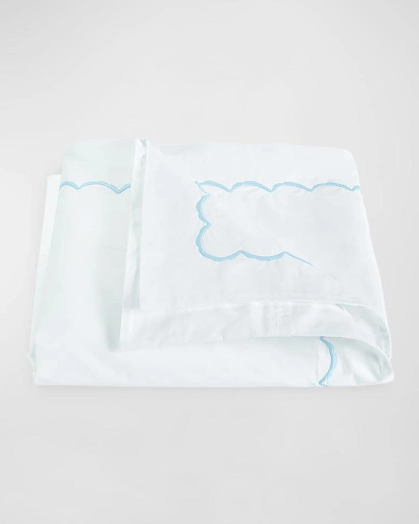 Matouk Scallops Embroidered Duvet Cover