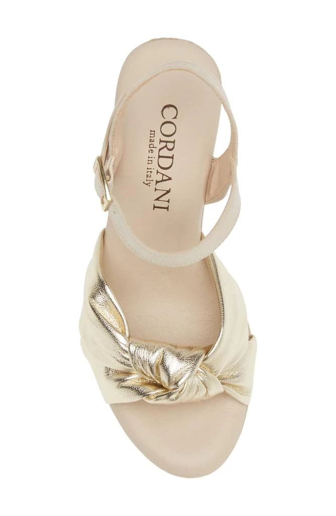 CORDANI Women Lola Knotted Platform Sandal In Platino 4